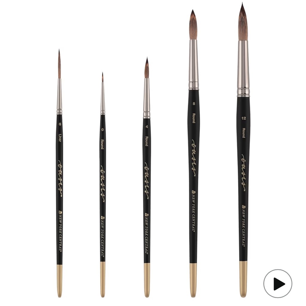 Oasis | Watercolor Brush Set - Black